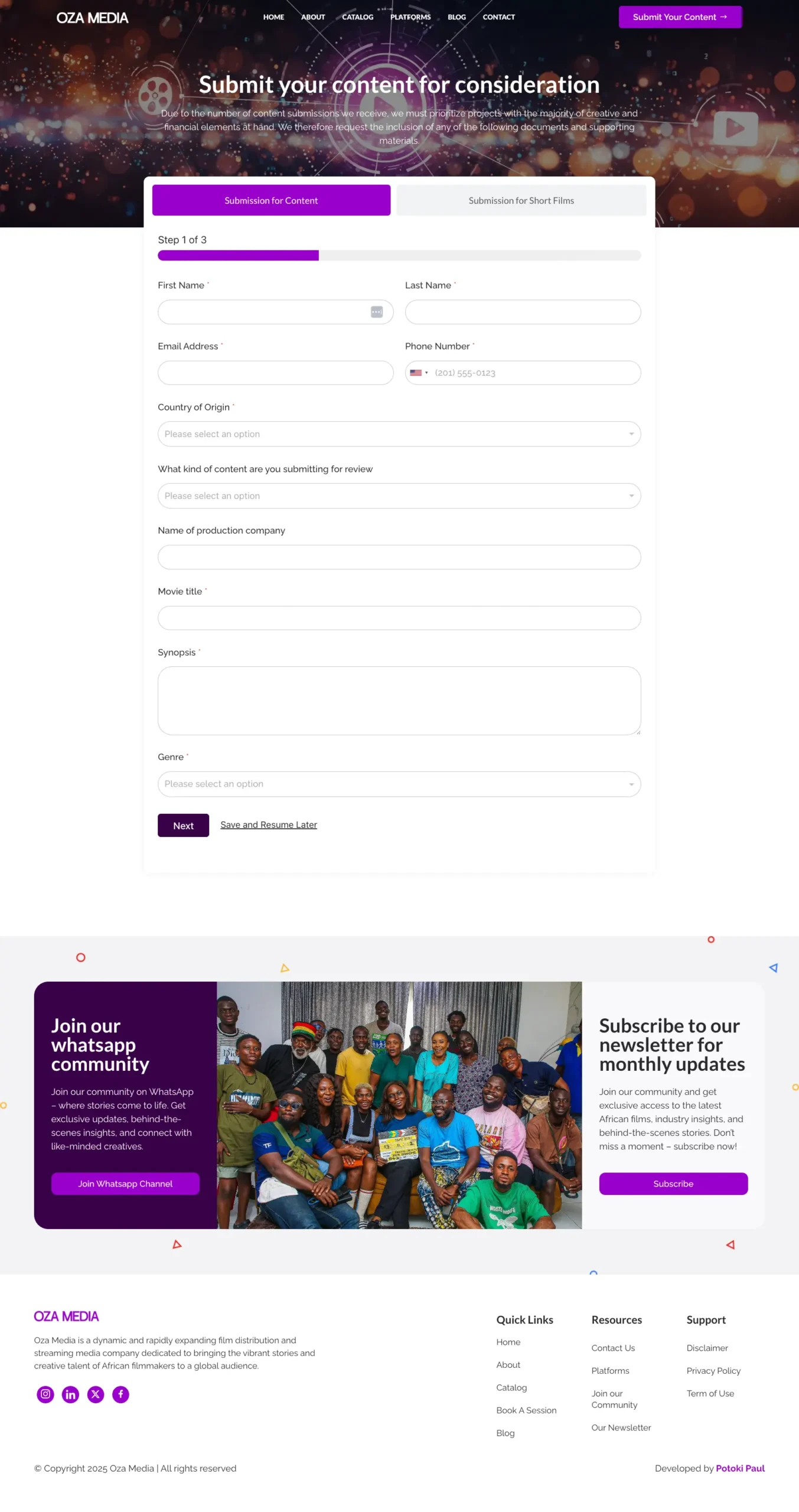 oza media website