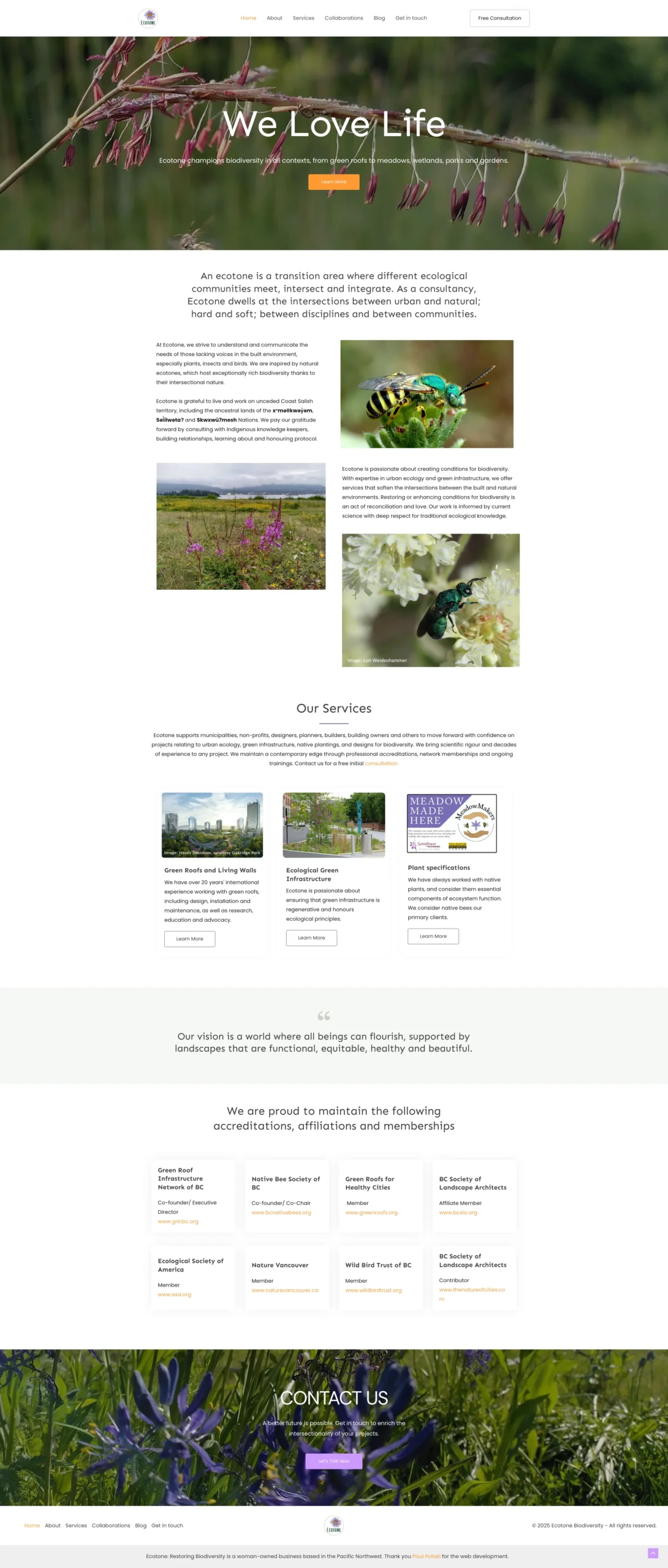 Ecotone website