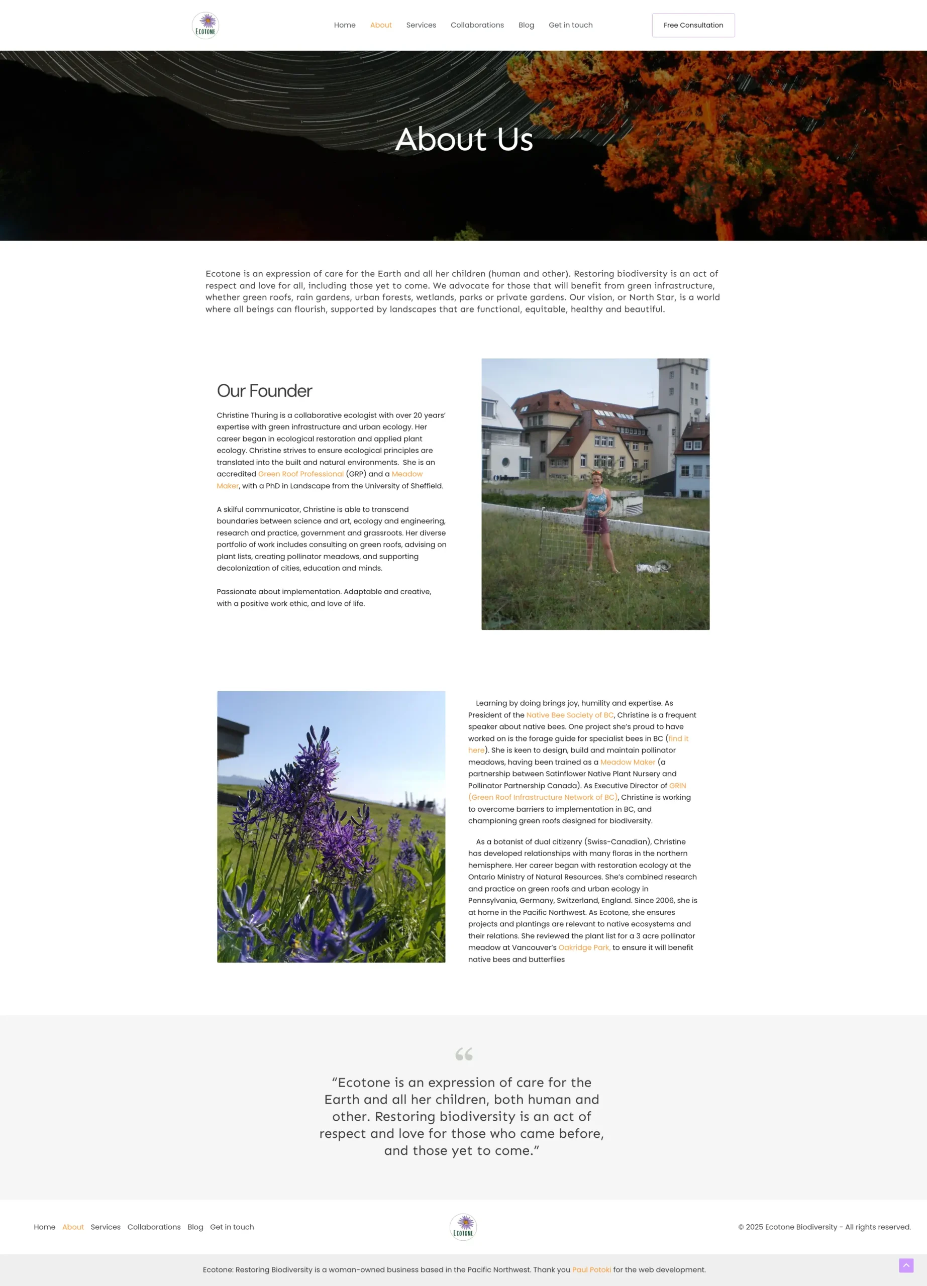 Ecotone website