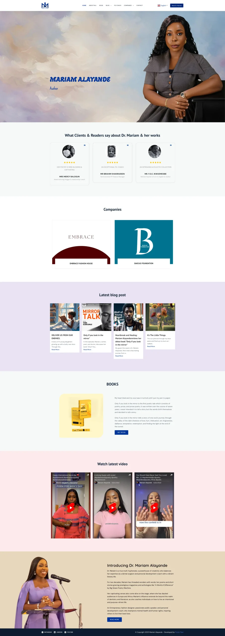 mariam alayande website