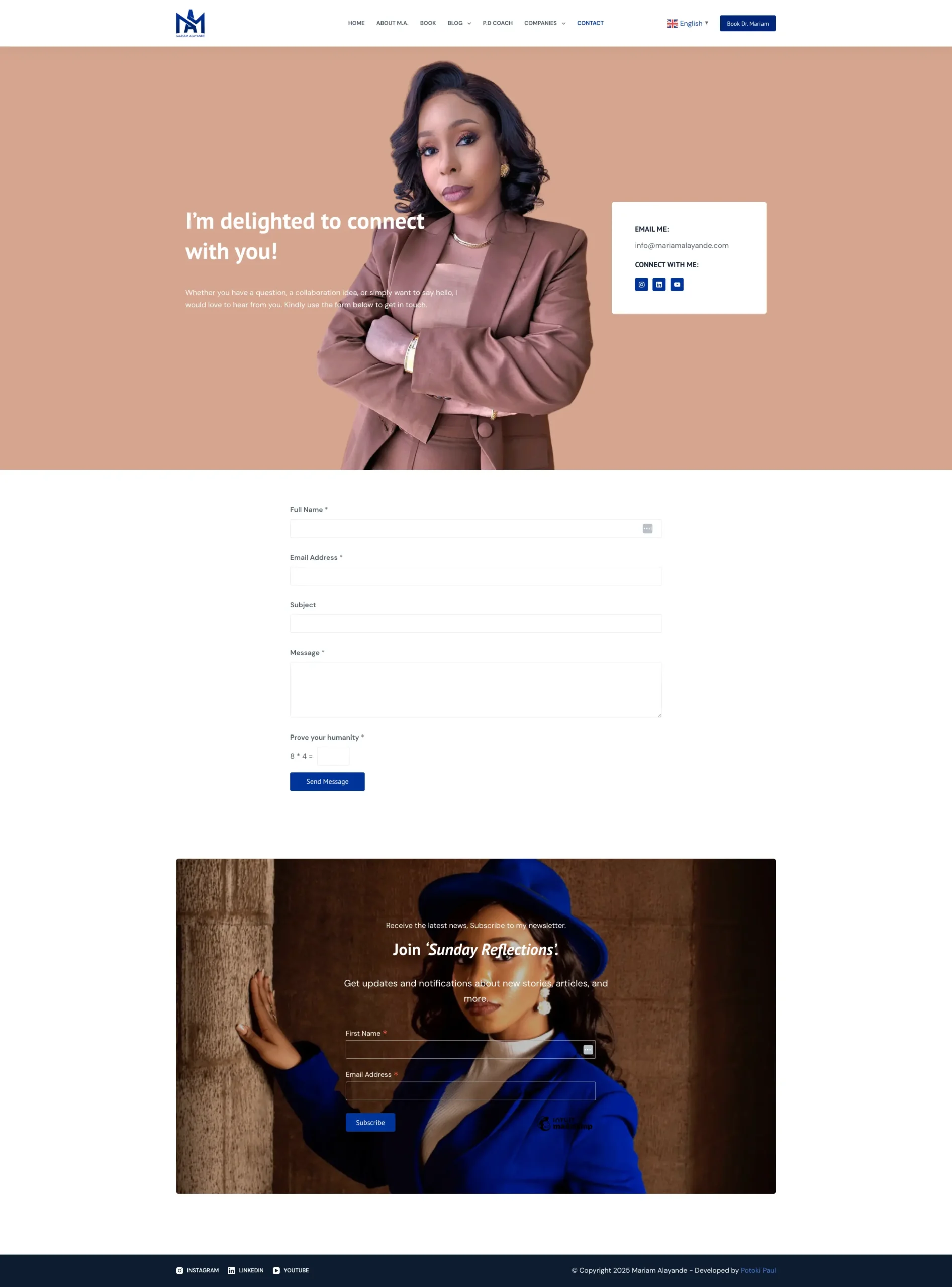 mariam alayande website