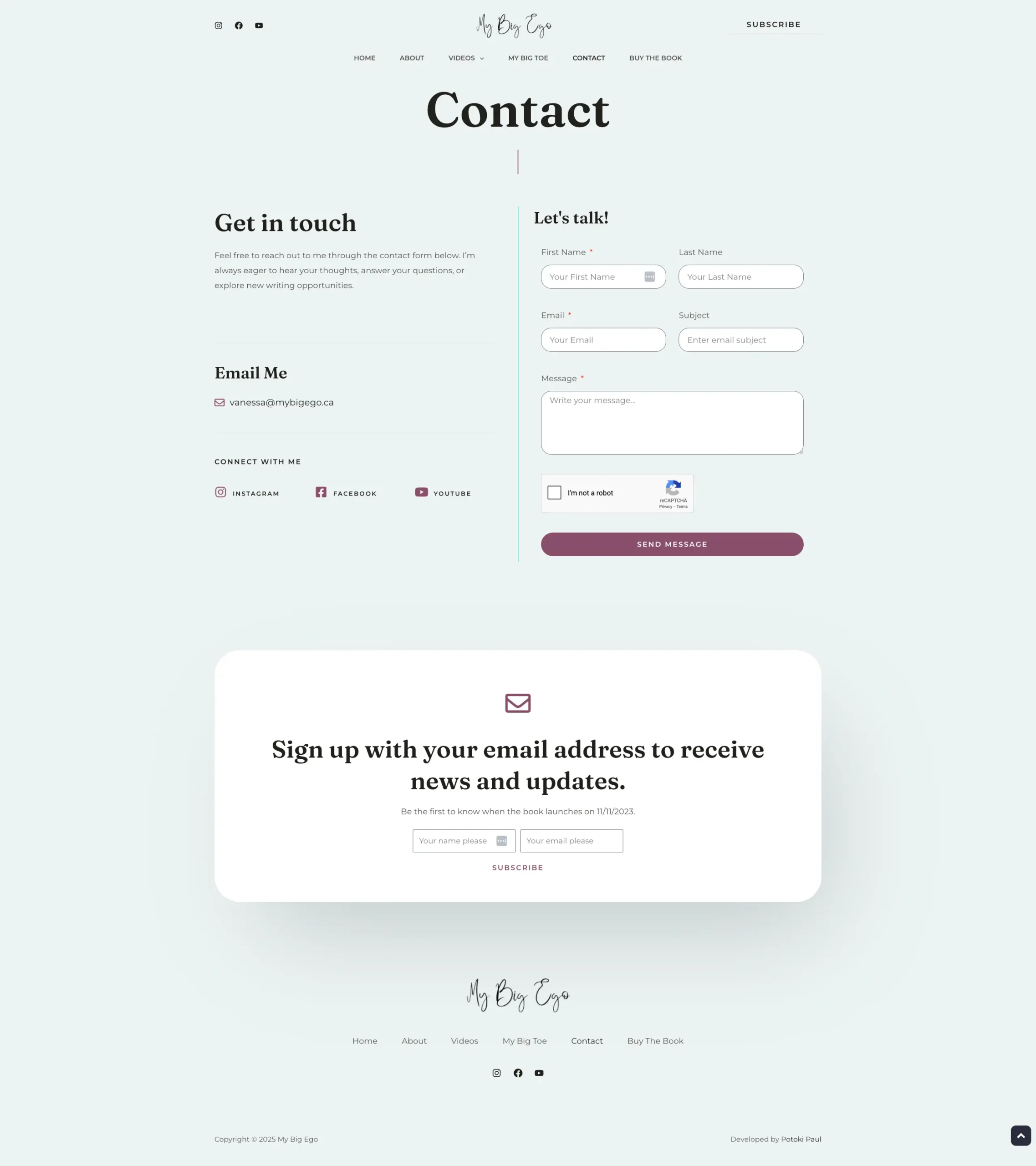 my big ego website