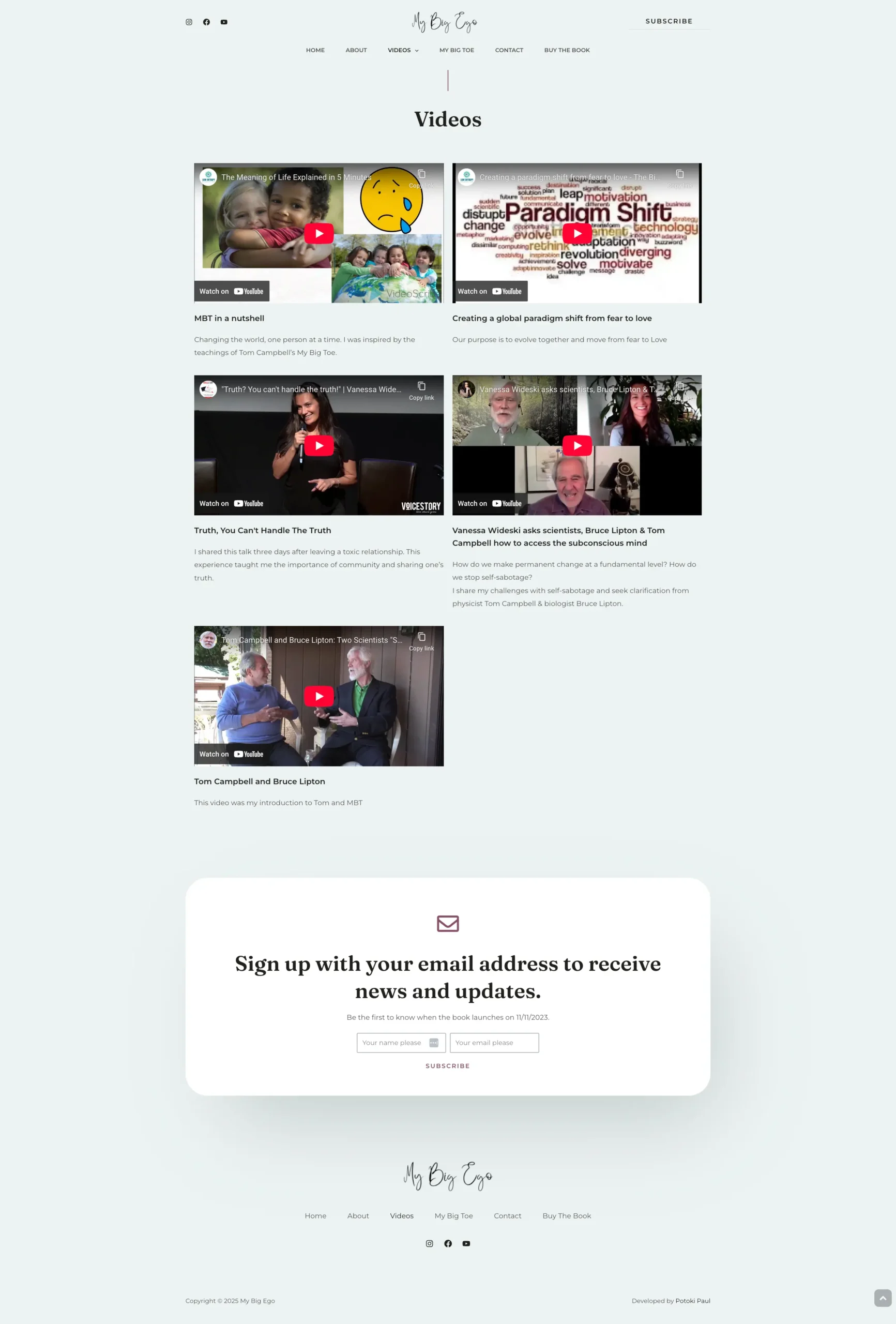 my big ego website