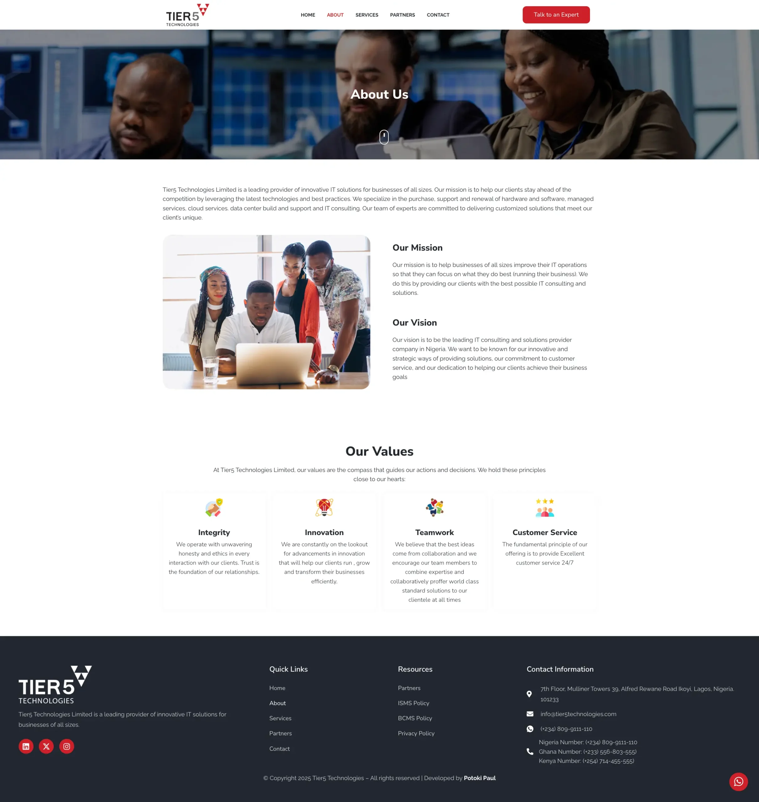 tier5 technologies website