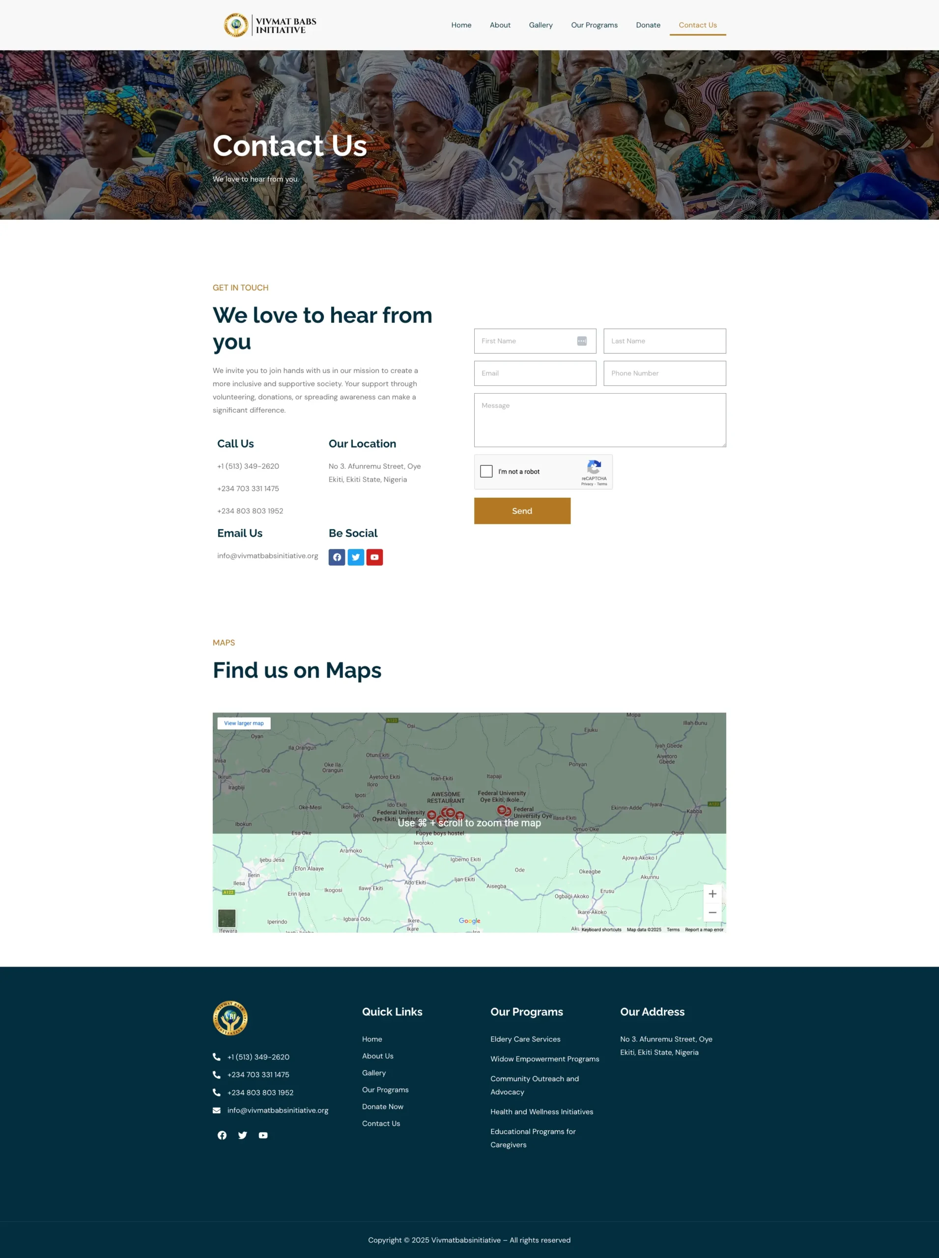 Vivmat Babs Initiative website