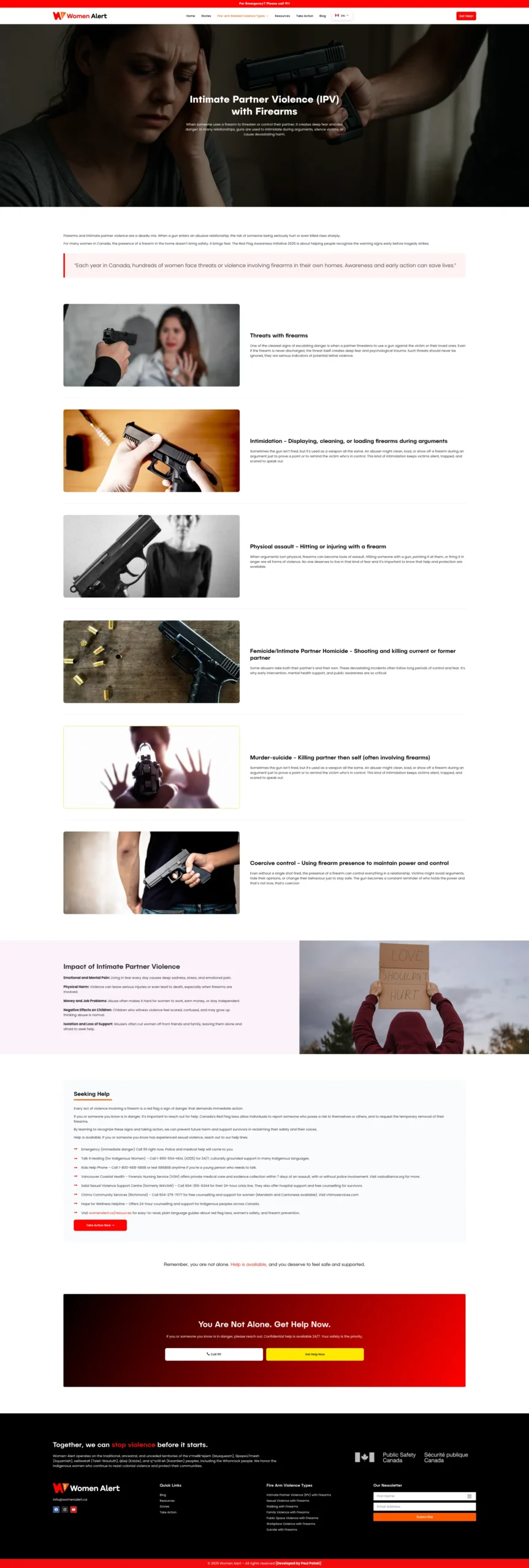 women alert website